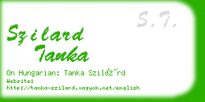 szilard tanka business card